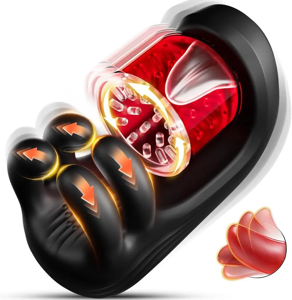 Masturbation for Men Masturbator Vibrator Sets Penis Vibrator 9 Rotating 9 Hand Vibration Grasping Sex Toy for Men Glans Sex Toys Masturbators Pocket Pussy Solo Sex Toys