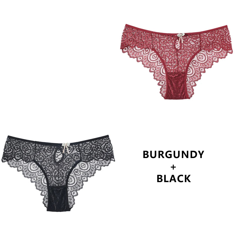 CINOON 2-teiliges Set – Sexy Damen-Spitzenhöschen