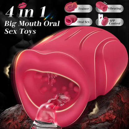 Male Sex Toys for Men - Male Masturbator Penis Vibrator with 10 Vibration Modes & App, Male Stroker Trainer Adult Toy for Extension
