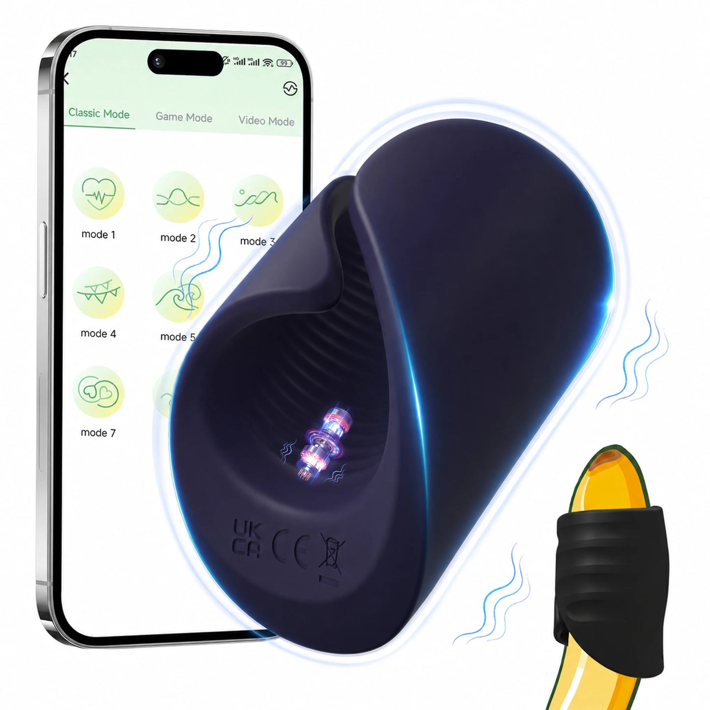 Sex Toys for Men - Male Masturbator Penis Training Vibrator with App Control Vibrating Sex Toy Stroker Glans Trainer Stimulator