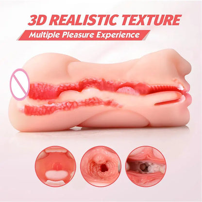 3-in-1 Sex Toy for Men with Sexy Mouth, Realistic Vagina, and Tight Anus, Ass, Oral Sex Doll, Stroker, Adult Toy, Men's Accessory