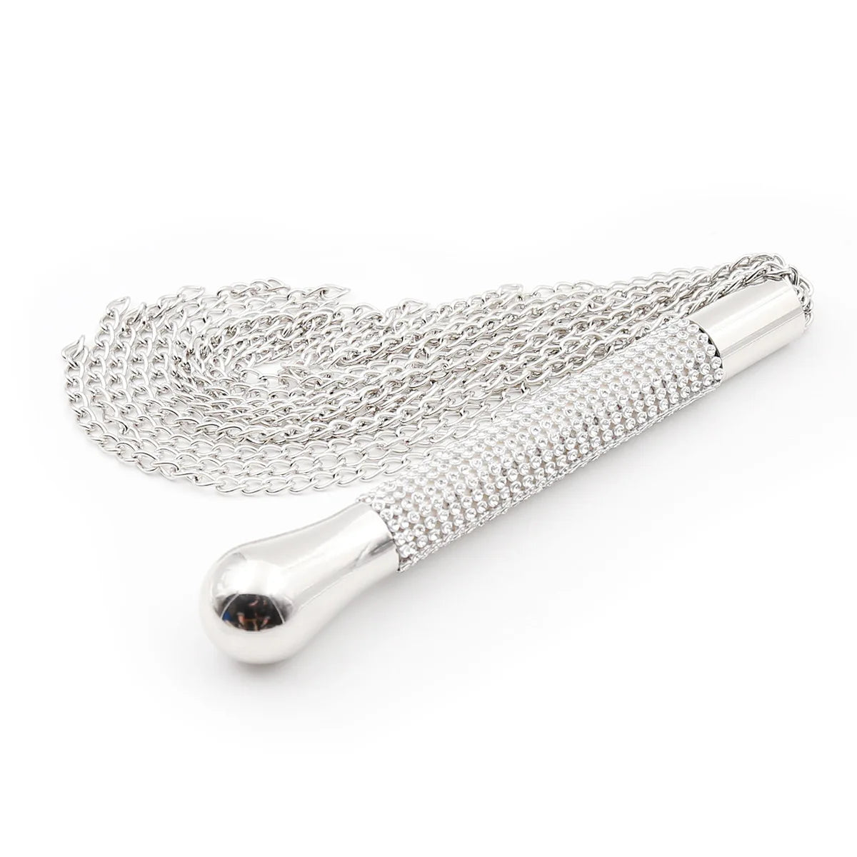Neue Metall-Legierung Kette Quaste Kurz Crop Peitsche