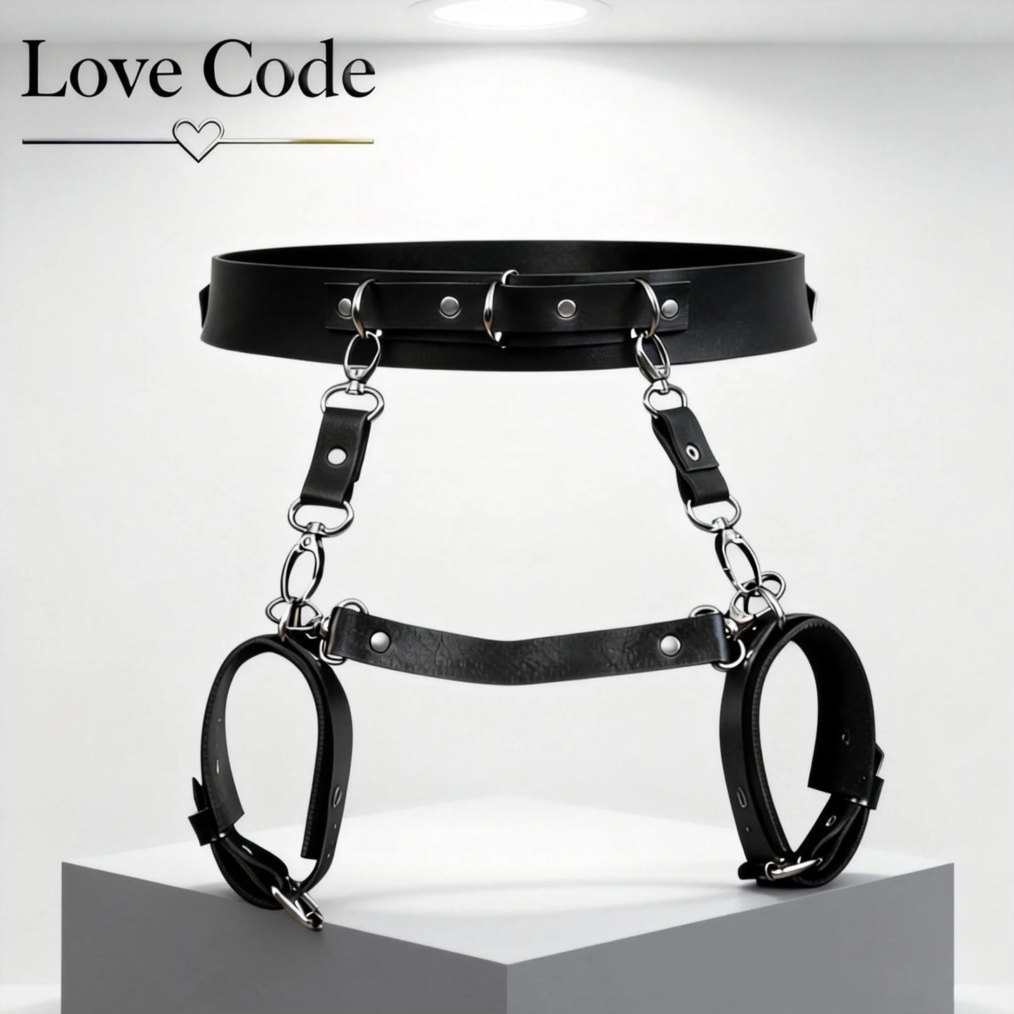 BDSM Bondage Damen Pop-Punk-Gürtel Fesselgürtel Handschellen Bondage-Set Rollenspiel-Sexspielzeug für Paare