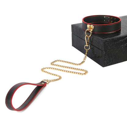 Sklaven-Rollenspiel-Set Leder-Handschellen Fußfesseln Ballknebel Maske Peitsche Halsband Leine Sexspielzeug für Frauen Paare BDSM Bondage-Kit