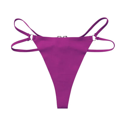 Eisen Ring Sexy Frauen G String Slip Eis Seide Höschen Mädchen Unterwäsche Tanga Unterhose Nahtlose Dessous Plus Größe S-XL