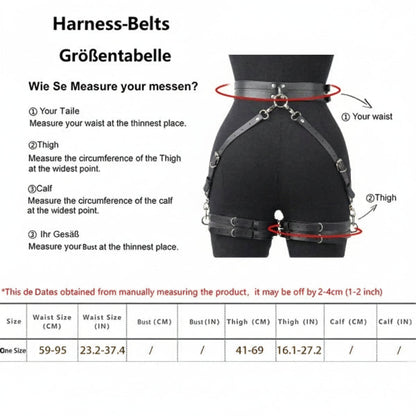 Wide PU leather belt with handcuffs – Stylish &amp; expressive