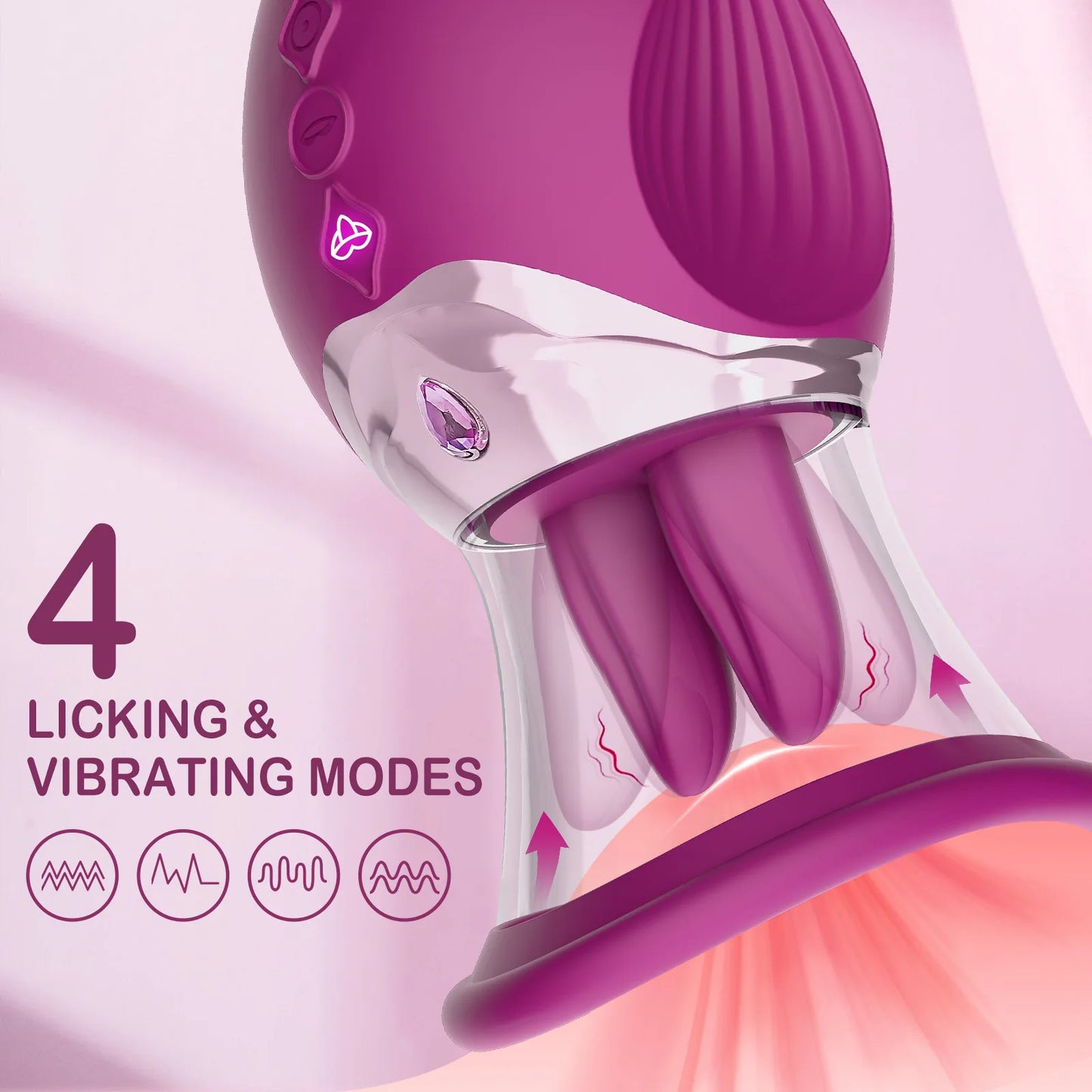 Rose Saugen Vibrator für Frauen 4 in 1 Stoßdildo G-punkt Nippel Sauger Klitoris Stimulator Vibro-ei Erwachsene Sex Spielzeug