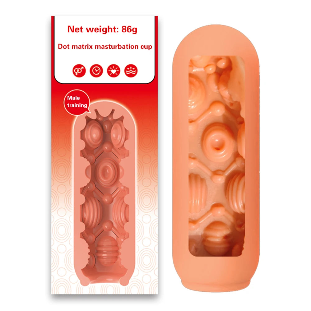 Male Masturbator, Adult Erotic Toy, Soft Silicone, Portable, Vagina, Pussy, Masturbation, Penis, Endurance, Exercise, Sex Toy for Men