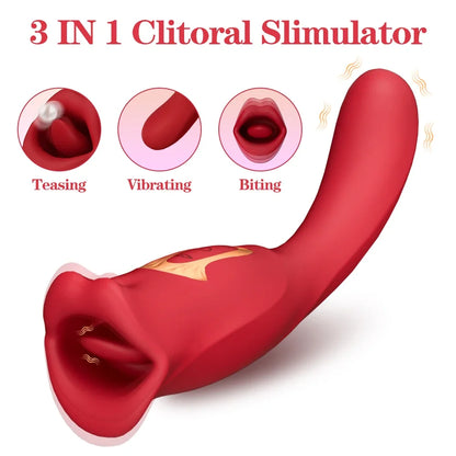Sexspielzeug G-Punkt-Vibrator für Frauen Klitoris-Stimulator Dildo-Vibrator Zunge lecken Vagina Vibration Masturbator Spielzeug für Erwachsene ab 18 Jahren