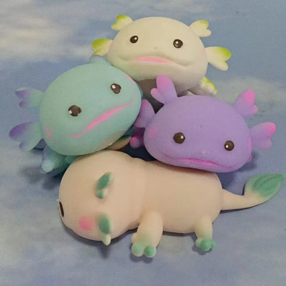 1/4 stücke Axolotl Squeeze Ball Nette Fisch Entspannen Cartoon Antistress Squishy Stress Relief Langsam Rising Für Erwachsene Kinder stretch Spielzeug