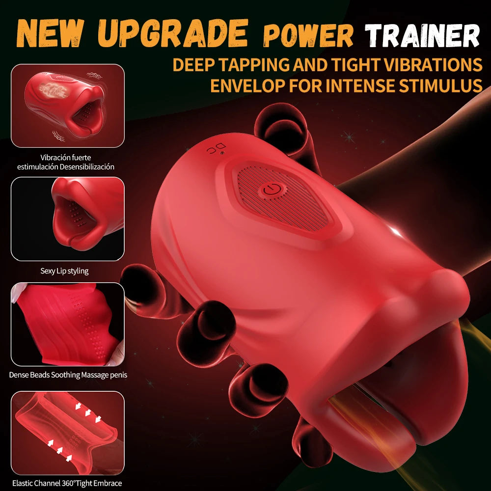 Male sex toy for men, adult toy, male masturbator with 9 vibration modes, powerful vibrating penis trainer, male sex toy