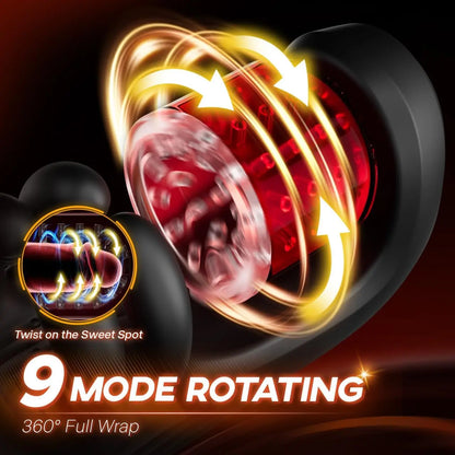 Masturbation for Men Masturbator Vibrator Sets Penis Vibrator 9 Rotating 9 Hand Vibration Grasping Sex Toy for Men Glans Sex Toys Masturbators Pocket Pussy Solo Sex Toys