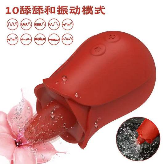 Sex Toys for Women Rose Tongue Licking Powerful Clitoral Stimulation Adult 18 Products Vagina Vibrator Female Masturbation Toy