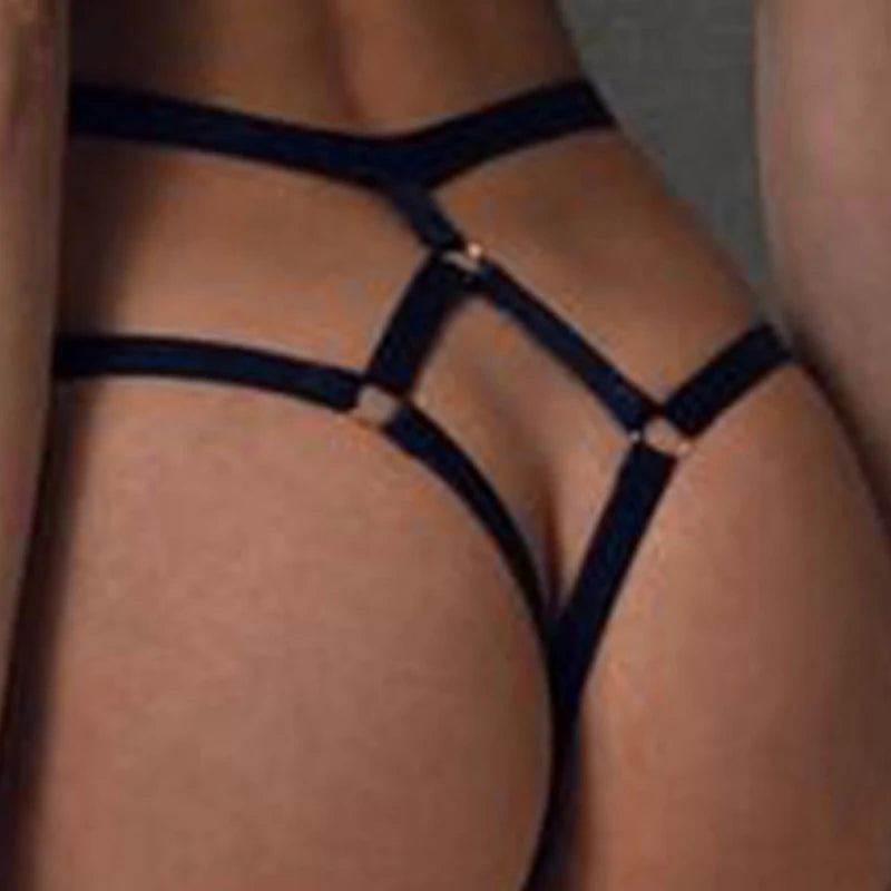 Sexy, unsichtbarer Slip, Unterwäsche mit Riemchen