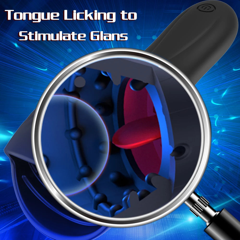 Rechargeable Penis Massager for Men with 10 Vibrating Modes, Male Masturbator, Delay Lasting Glans Trainer, Men's Glans Vibrator