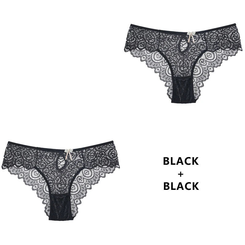 CINOON 2-teiliges Set – Sexy Damen-Spitzenhöschen