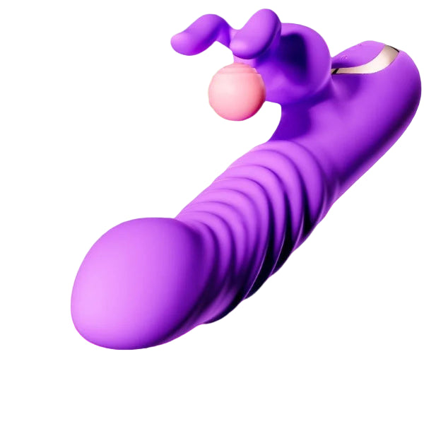 Rabbit vibrator with telescopic function – Intense G-spot &amp; clitoral stimulator