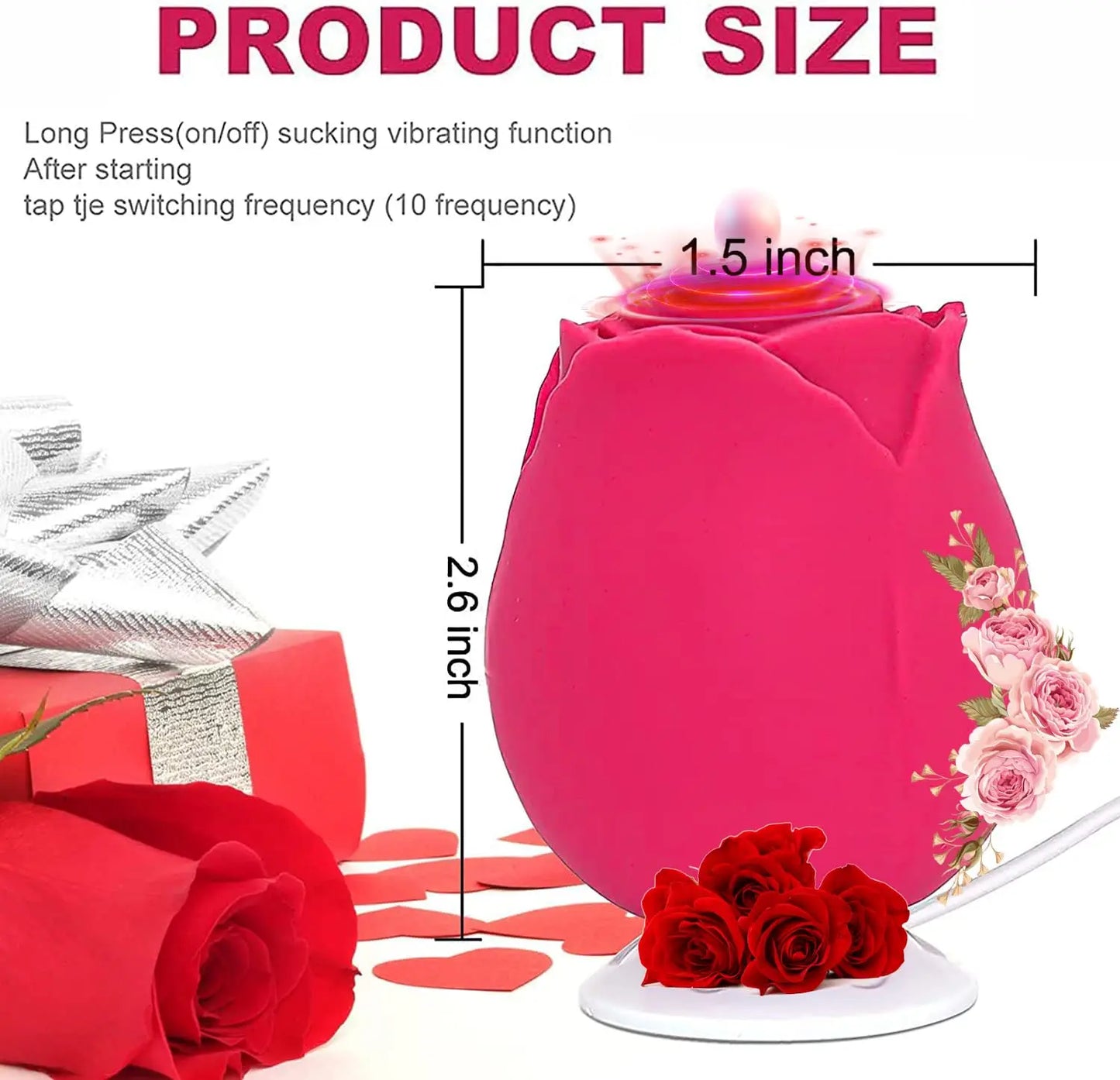 Sexspielzeug für Frauen Rosen-Vibrator G-Punkt-Massagegerät Leistungsstarke Vaginalsaugung Erwachsenen-Sexspielzeug Sexuelles Wohlbefinden Intim-Massagegerät für Frauen