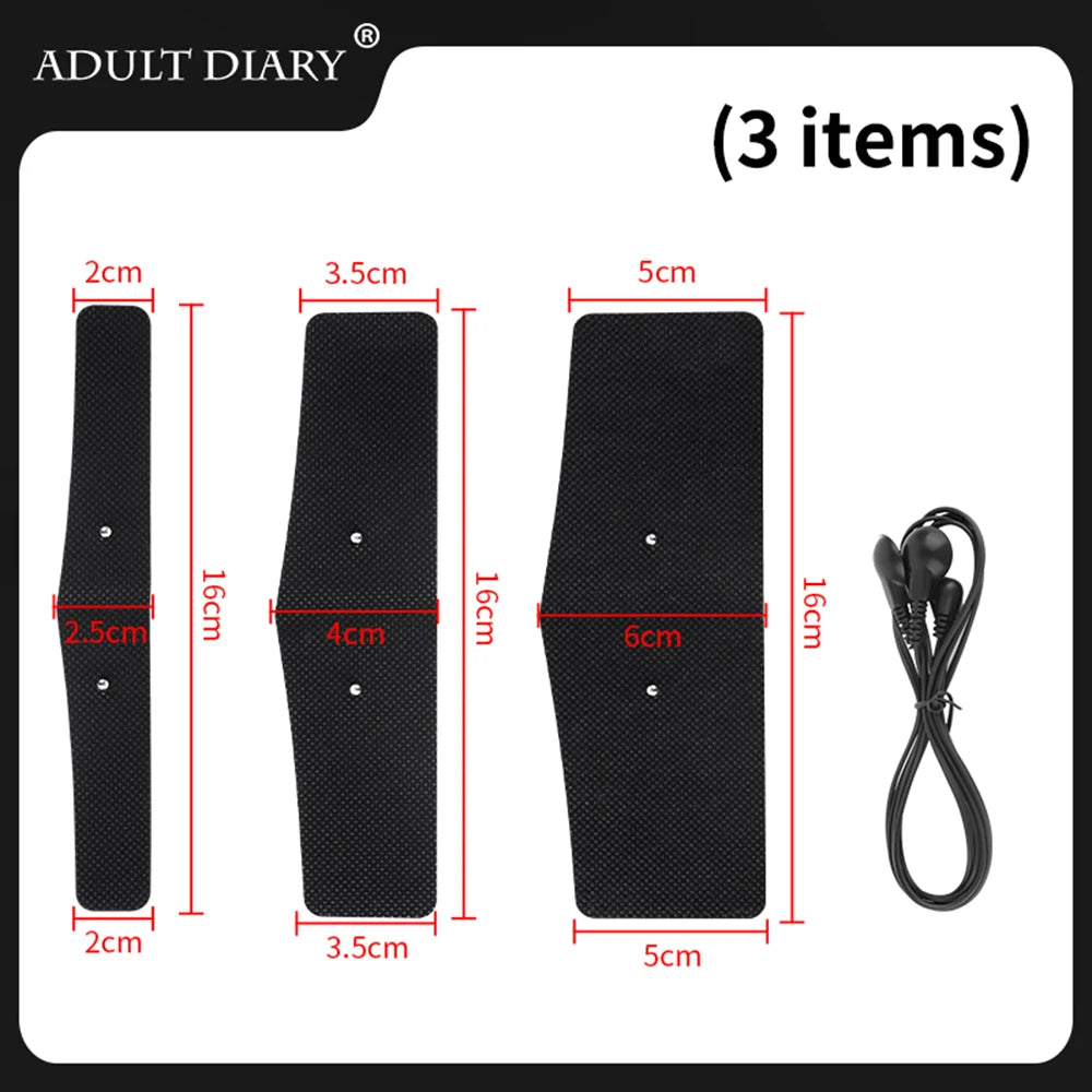 Sex Toys For Men Electro Penis Pads Sleeve Estim Penis Ring Cock Cage Masturbation Conductive Extension Stimulator Massage