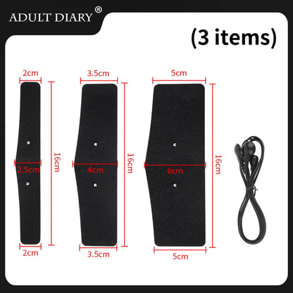 Sex Toys For Men Electro Penis Pads Sleeve Estim Penis Ring Cock Cage Masturbation Conductive Extension Stimulator Massage