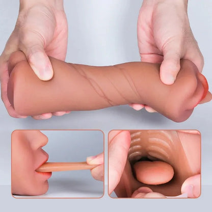 3 IN 1 Sex Spielzeug Masturbation Für Männer Deep Throat Künstliche Echte Pussy Oral Männlicher Masturbator Blowjob Realistische Gummi Vagina 18 +