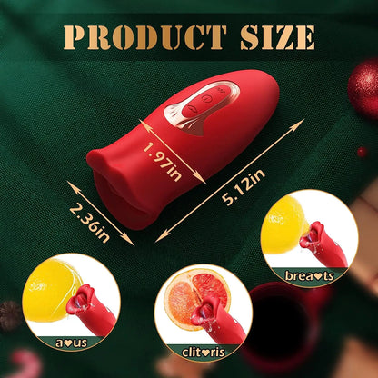Sexspielzeug für Frauen, Dildo-Vibrator, Zungenlecken, Saugen, G-Punkt-Vibrator, Nippel-Klitoris-Vibrationsstimulator, weibliche Masturbation