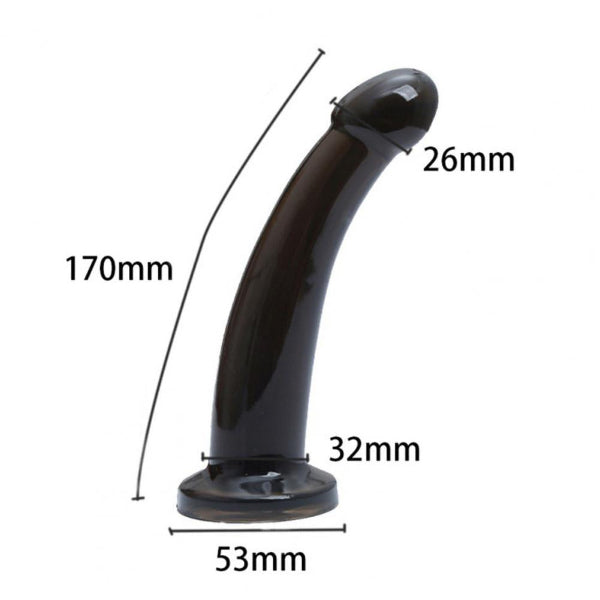 Godemiché transparent avec ventouse – Flexible et polyvalent