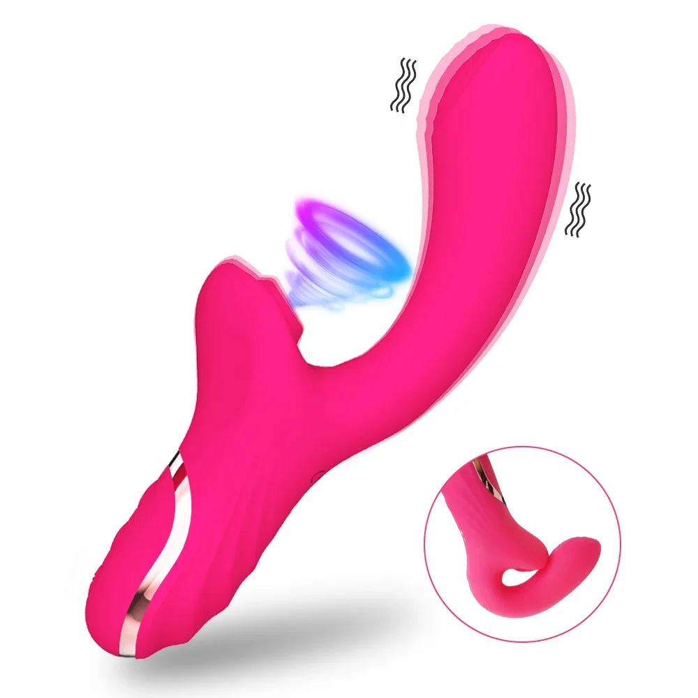 Puissant appareil de succion clitoridienne 2 en 1 et vibromasseur pour point G