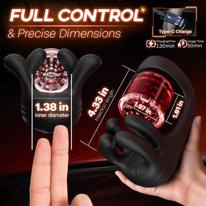 Masturbation for Men Masturbator Vibrator Sets Penis Vibrator 9 Rotating 9 Hand Vibration Grasping Sex Toy for Men Glans Sex Toys Masturbators Pocket Pussy Solo Sex Toys