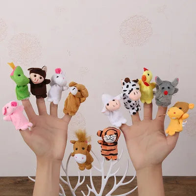 10 Stück Cartoon Handpuppe Fingerpuppe Baby Kinder Geschichte Früherziehung Beruhigende Puppe Plüschtier