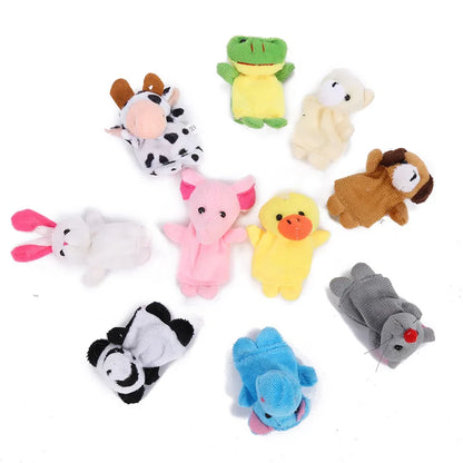 10 Stück Cartoon Handpuppe Fingerpuppe Baby Kinder Geschichte Früherziehung Beruhigende Puppe Plüschtier