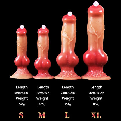 Hundedildo/Riesendildo Tier Realistischer Penis mit Saugnapf Big Butt Plug Riesiges Monster Schwanz Dick Erwachsene Zubehör für Männer Frauen