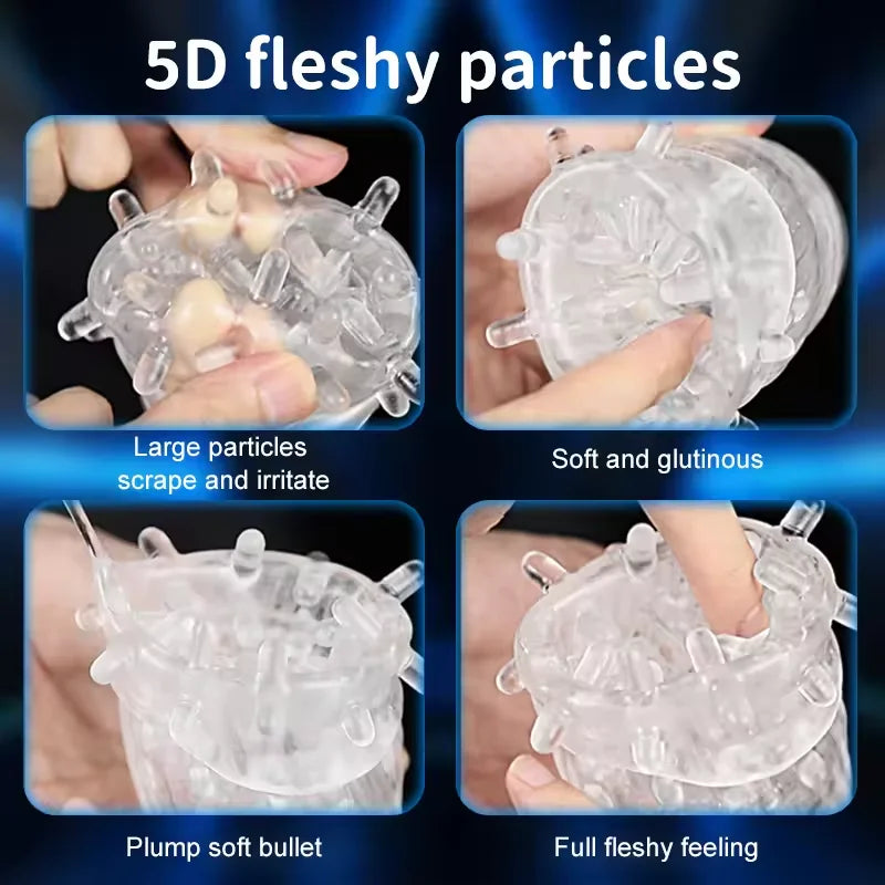 Male Masturbator Sex Toy for Men 360° Licking Glans Men's Vibrator with 9 Rotation and Clamping Functions, Vibrating Sex Toy for Couples