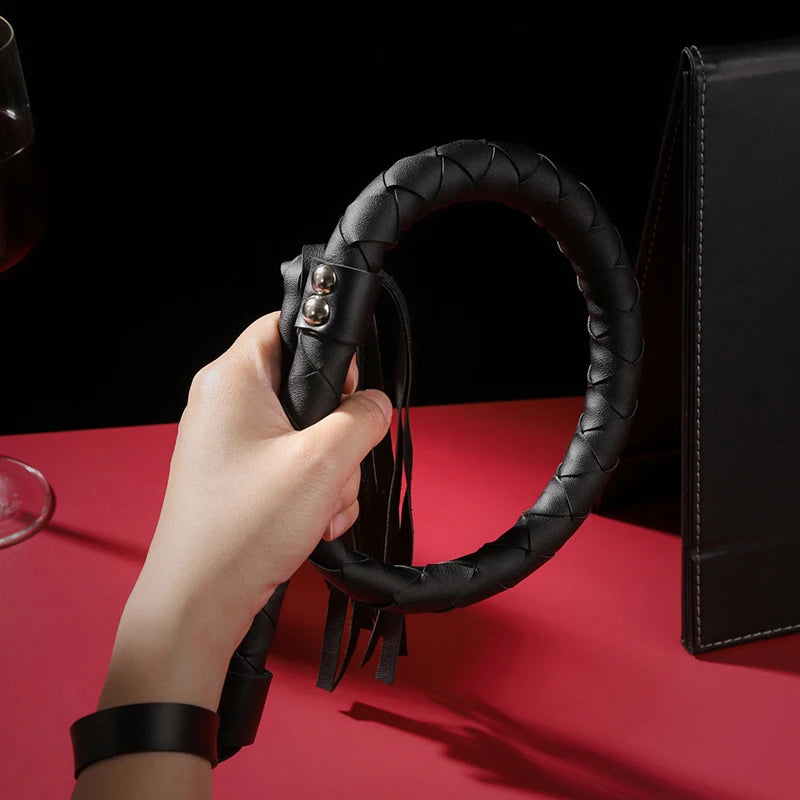 Pu Leather Pimp Whip Crop Party Flogger