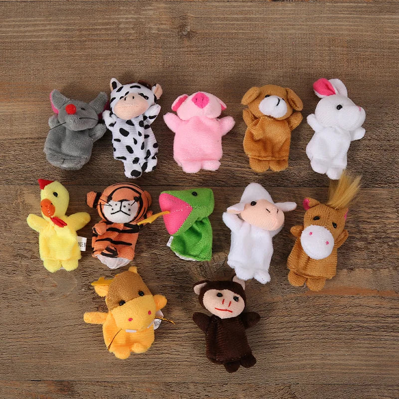 10 Stück Cartoon Handpuppe Fingerpuppe Baby Kinder Geschichte Früherziehung Beruhigende Puppe Plüschtier