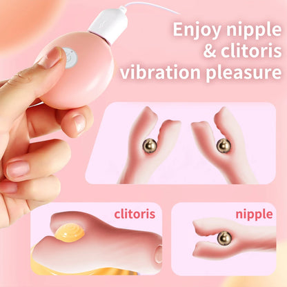 Sexspielzeug für Frauen Paare Brustmassage 10 Frequenzen Nippelklemmen Klitoris-Clip Nippel-Vibrator Nippel-Klitoris-Stimulation