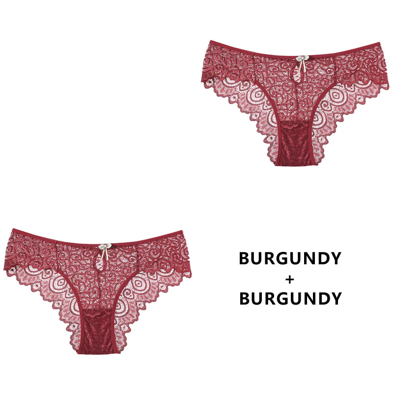 CINOON 2-teiliges Set – Sexy Damen-Spitzenhöschen