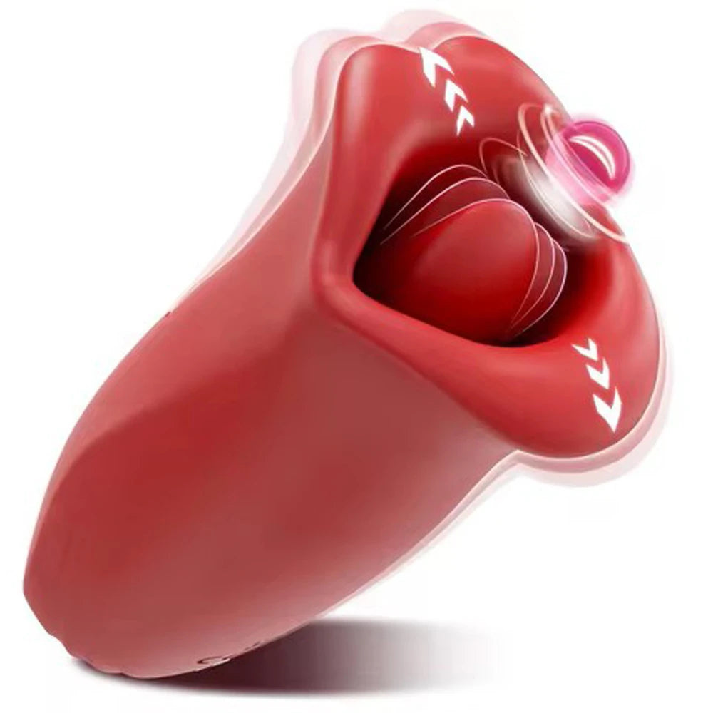 Sexspielzeug für Frauen, Dildo-Vibrator, Zungenlecken, Saugen, G-Punkt-Vibrator, Nippel-Klitoris-Vibrationsstimulator, weibliche Masturbation