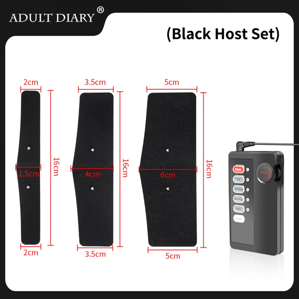 Sex Toys For Men Electro Penis Pads Sleeve Estim Penis Ring Cock Cage Masturbation Conductive Extension Stimulator Massage