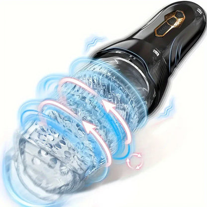 Sex Toys for Men Automatic Electric Piston Rotation Suction Machine Male Blowjob Masturbator Vagina Dildo Real Oral Vibrator