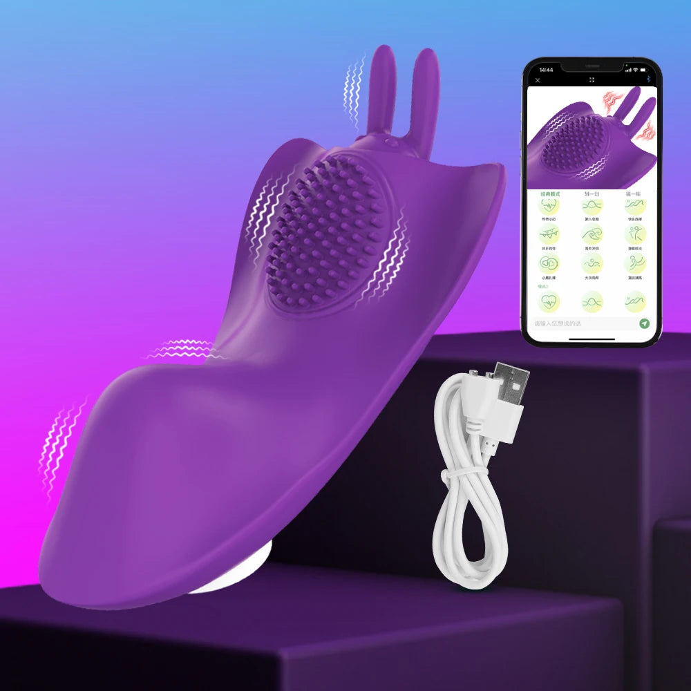 Erwachsenen-Sexspielzeug für Frauen Paare Tragbarer Slip-Vibrator Schmetterling-Sextoy 3-in-1 Mini-Schmetterlings-Vibrator Klitoris G-Punkt Vagina