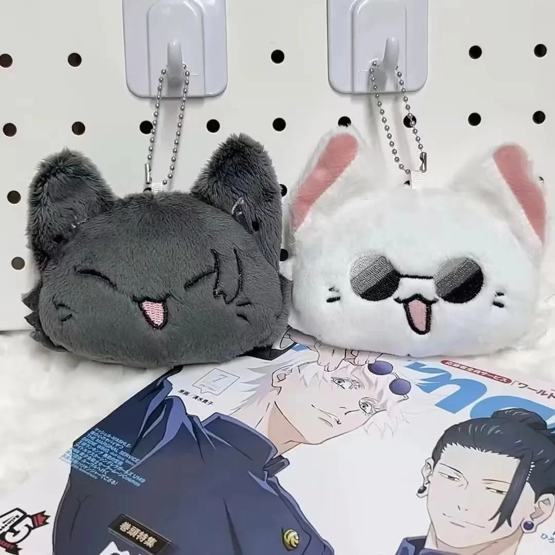 Schlüsselanhänger Geto Suguru und Satoru Gojo Plüsch Cosplay Puppe Anhänger Schlüsselanhänger Paar Zubehör Schlüsselanhänger Fans Geschenk