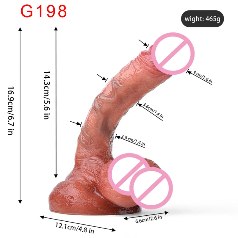 12 Styles Liquid Silicone Realistic Dildo with Strong Suction Cup