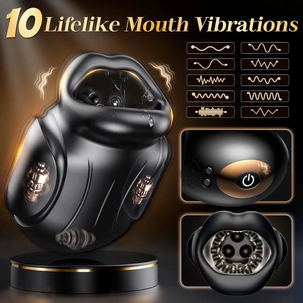 Male Sex Toys for Men - Male Masturbator Penis Vibrator with 10 Vibration Modes & App, Male Stroker Trainer Adult Toy for Extension