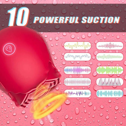 Sexspielzeug für Frauen Rosen-Vibrator G-Punkt-Massagegerät Leistungsstarke Vaginalsaugung Erwachsenen-Sexspielzeug Sexuelles Wohlbefinden Intim-Massagegerät für Frauen