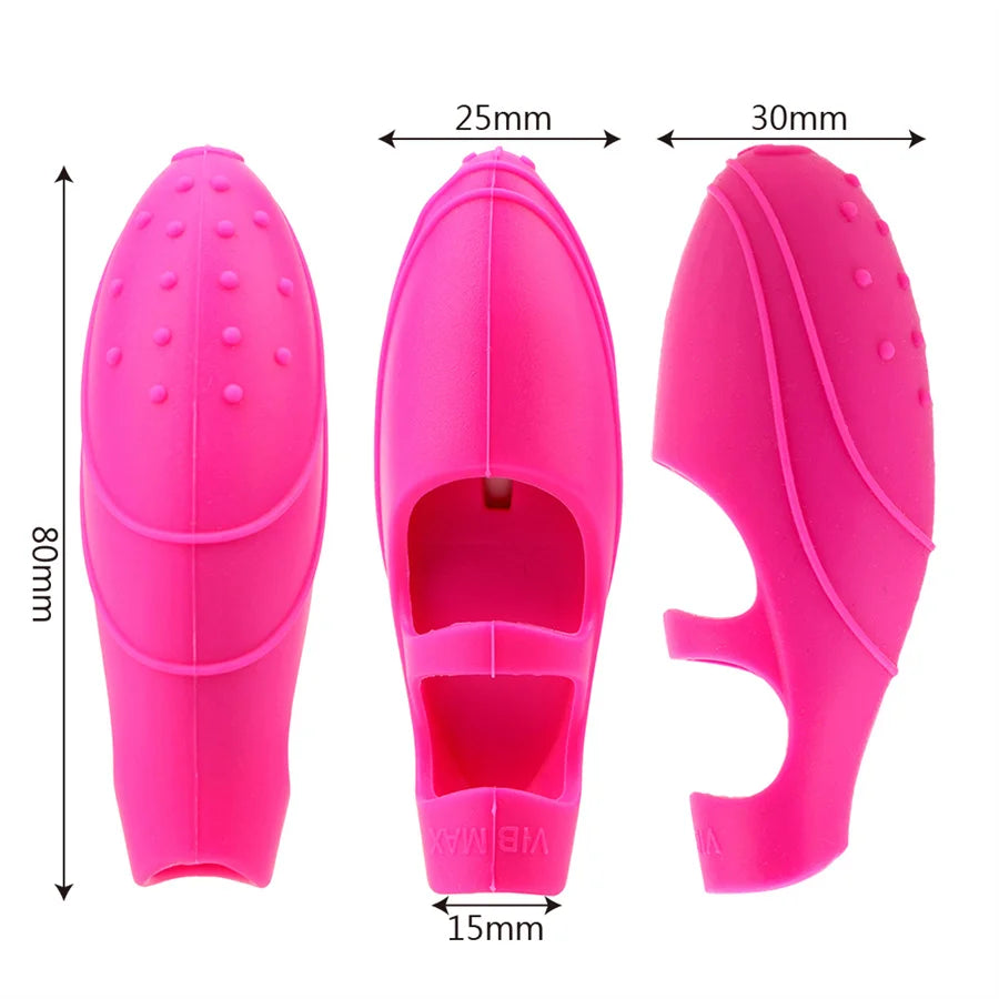 Finger Sleeve Vibrator G Spot Clitoris Stimulator