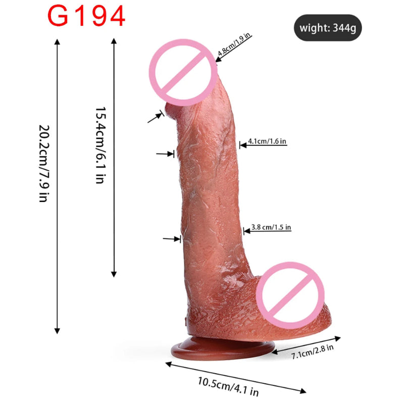 12 Styles Liquid Silicone Realistic Dildo with Strong Suction Cup