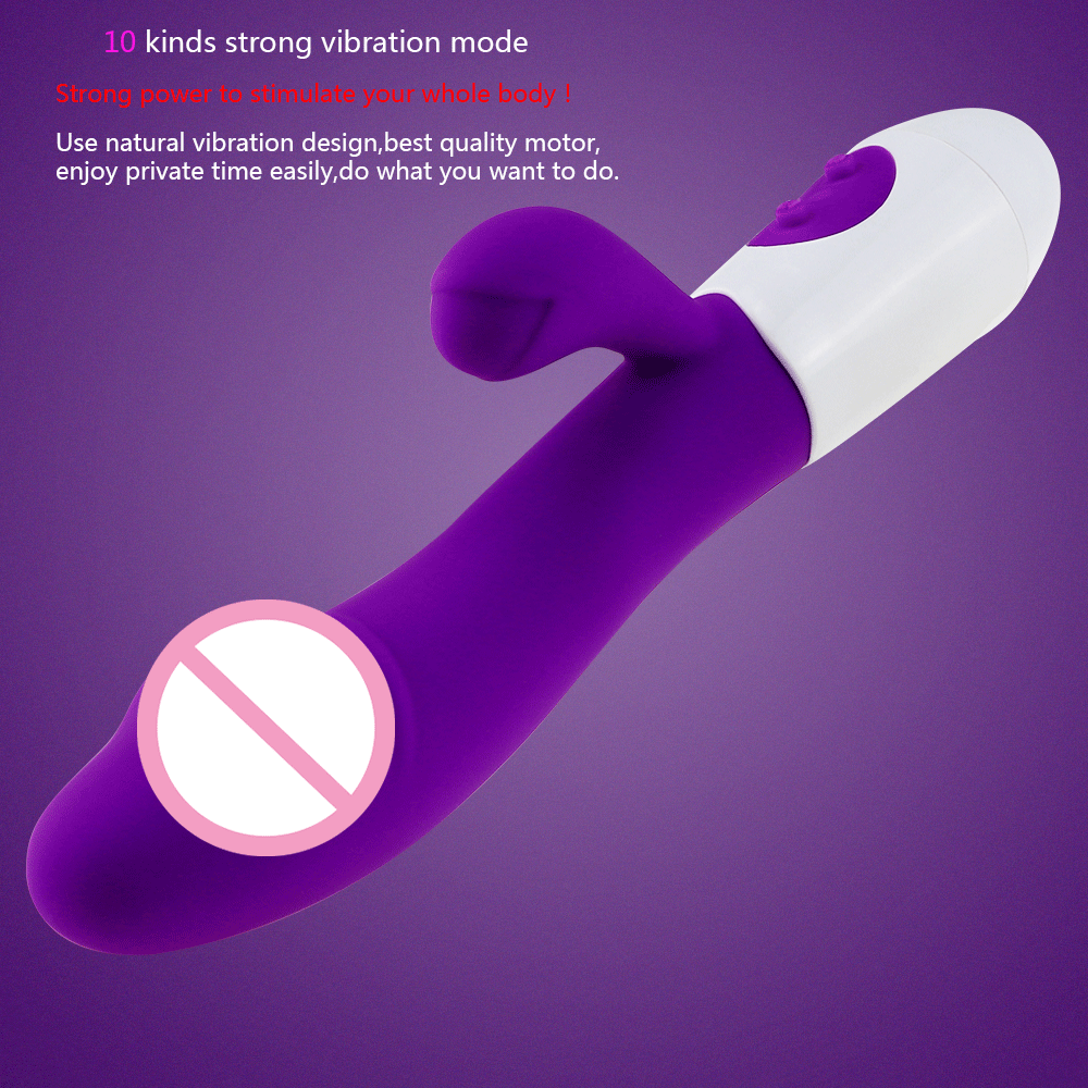 Wiederaufladbarer Dildo Kaninchenvibrator Dual Vibration G-Punkt Vagina Massagegerät AV Stick Klitoris Sexspielzeug für Frauen Weiblicher Masturbator