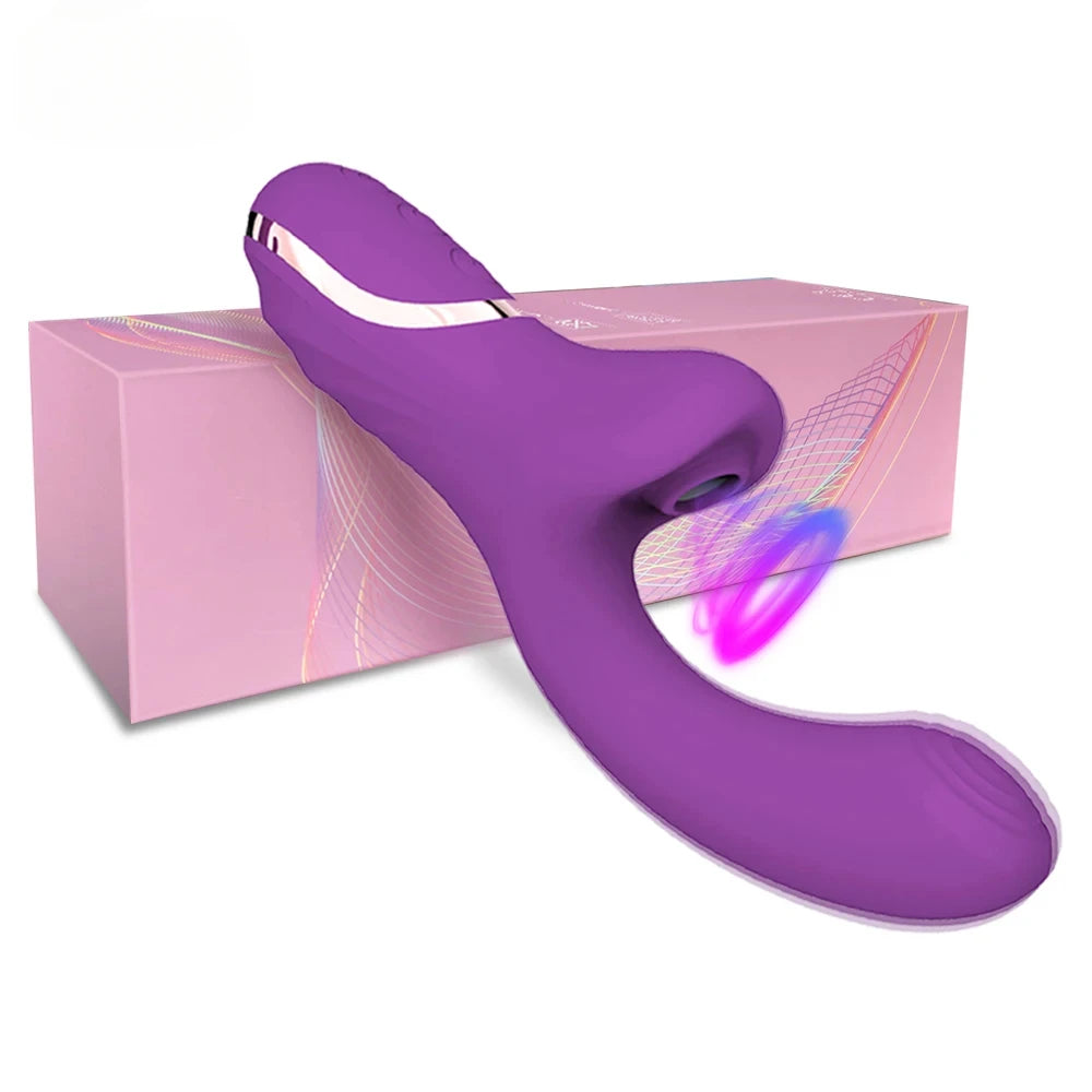 Powerful 2-in-1 clitoral suction device &amp; G-spot vibrator
