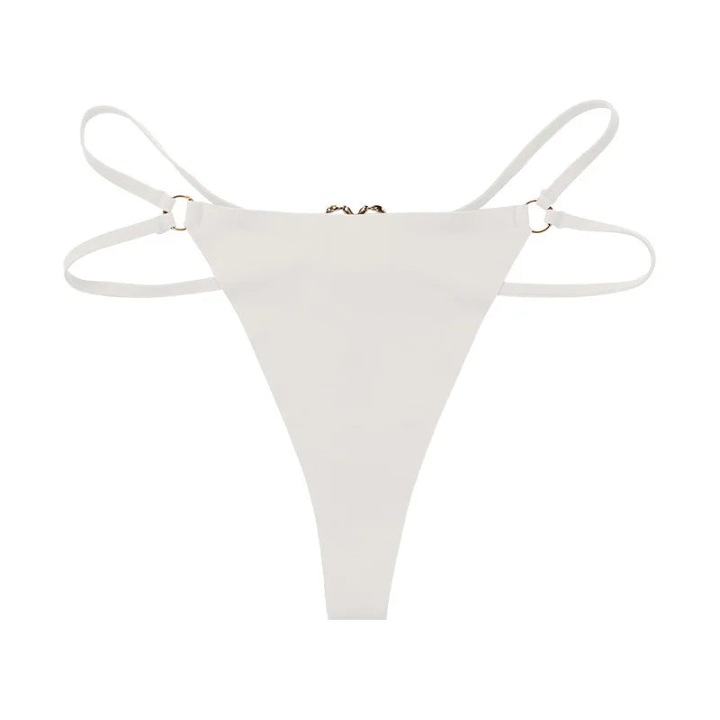 Eisen Ring Sexy Frauen G String Slip Eis Seide Höschen Mädchen Unterwäsche Tanga Unterhose Nahtlose Dessous Plus Größe S-XL